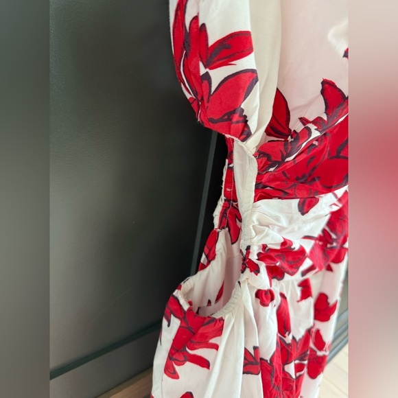 Abercrombie & Fitch Red Floral One-Shoulder Cutout Maxi Dress • S • NWT - Picture 12 of 14